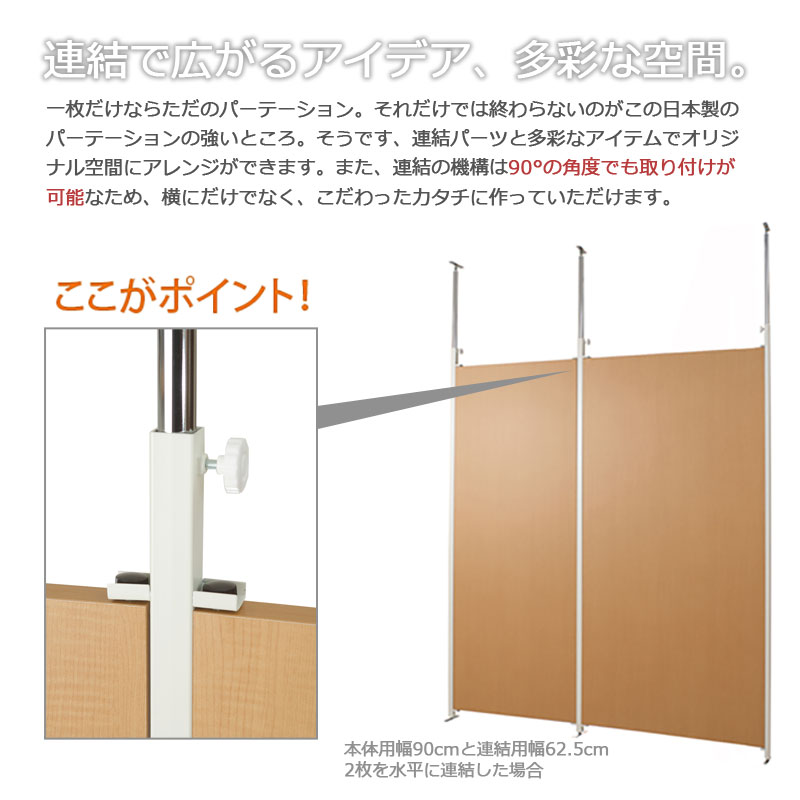楽天市場】突っ張り連結間仕切りパーテーションボード 幅90 本体用