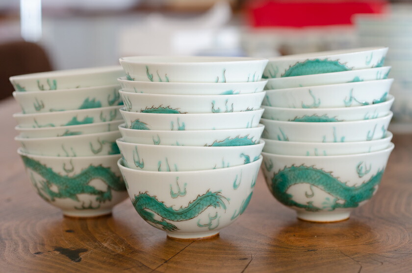 景徳鎮 茶杯 煎茶碗 30ml 手書き 染付