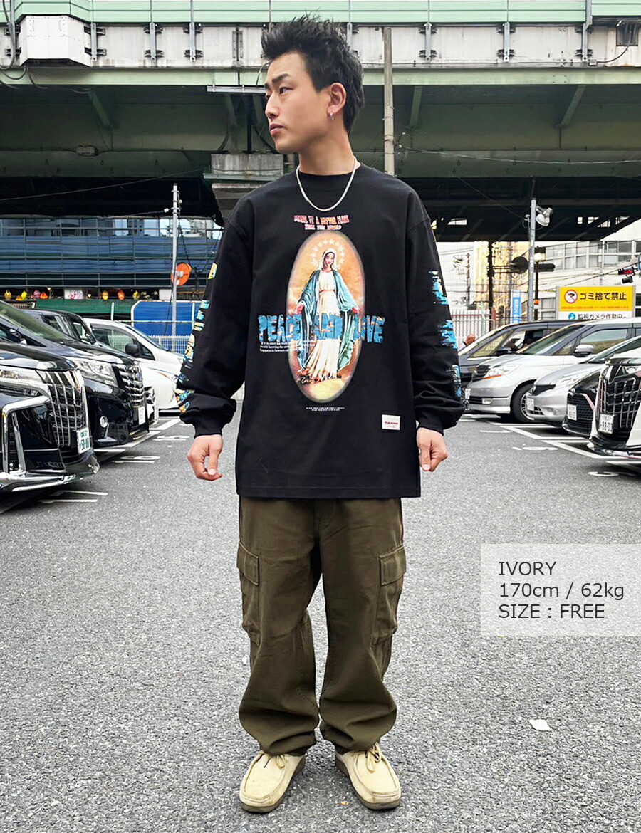 楽天市場】【送料無料】マリアプリント ロンT メンズ メンズ 長袖 T