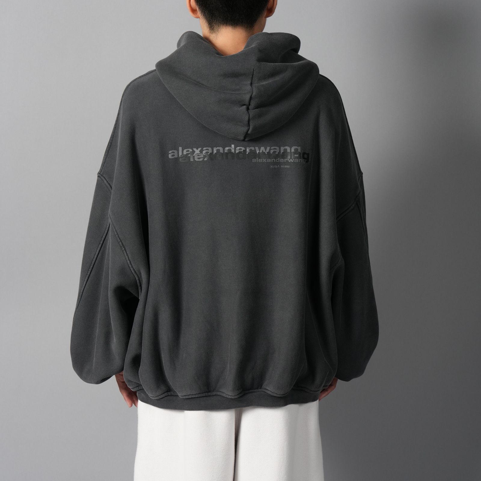 alexander wang - 【ラスト1点】ZIP UP HOODIE W / GRAPHIC LOGO