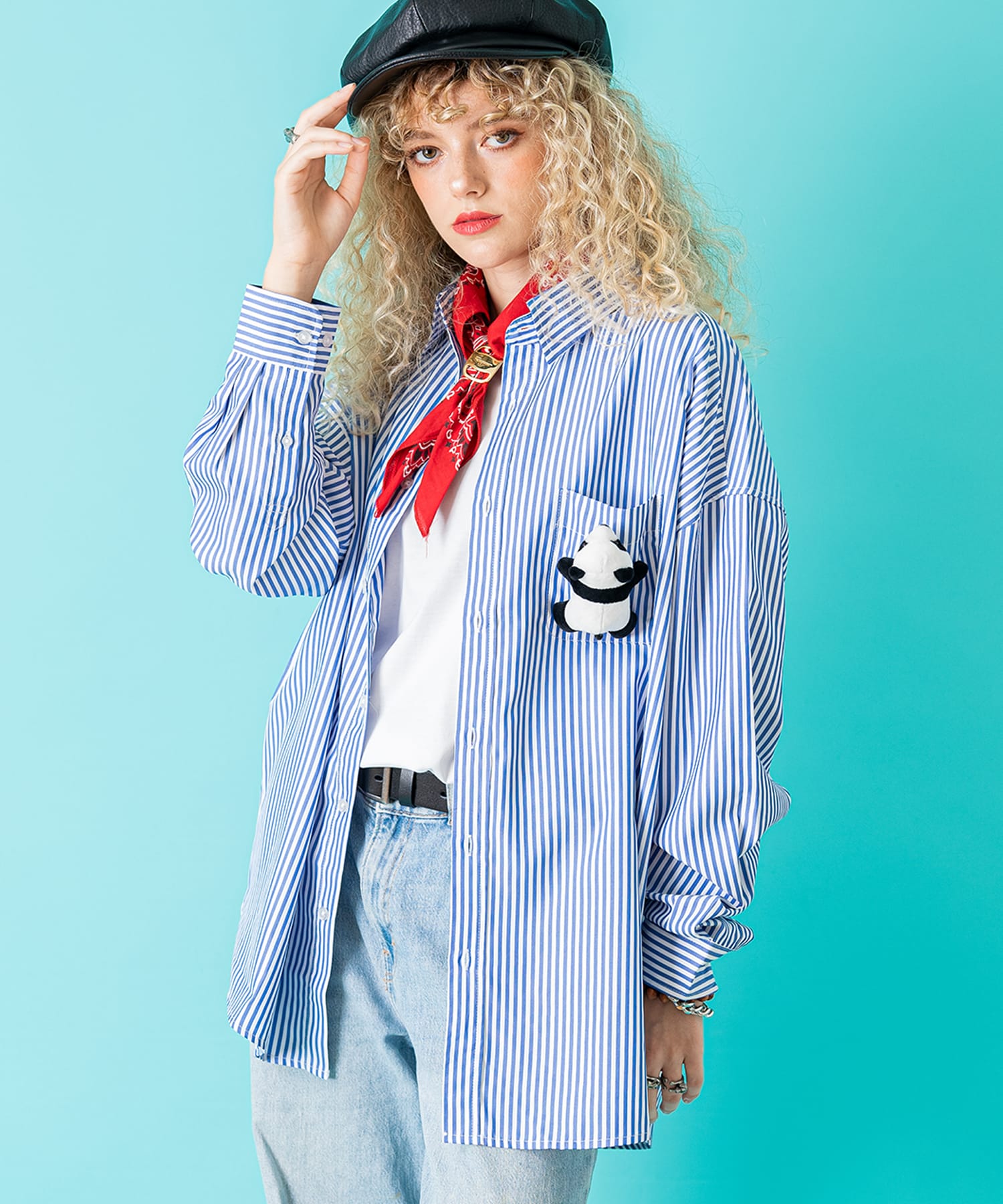 TEDDY ankoROCK ストライプシャツ / メンズ レディース ユニセックス