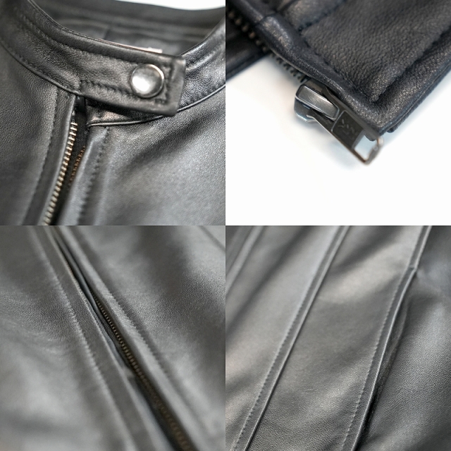 シングルライダースジャケット レディース ラムレザージャケット S/M/L