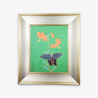 熊谷守一 「蝶と椿」 木版画 熊谷守一 「蝶と椿」 木版画 熊谷守一 椿