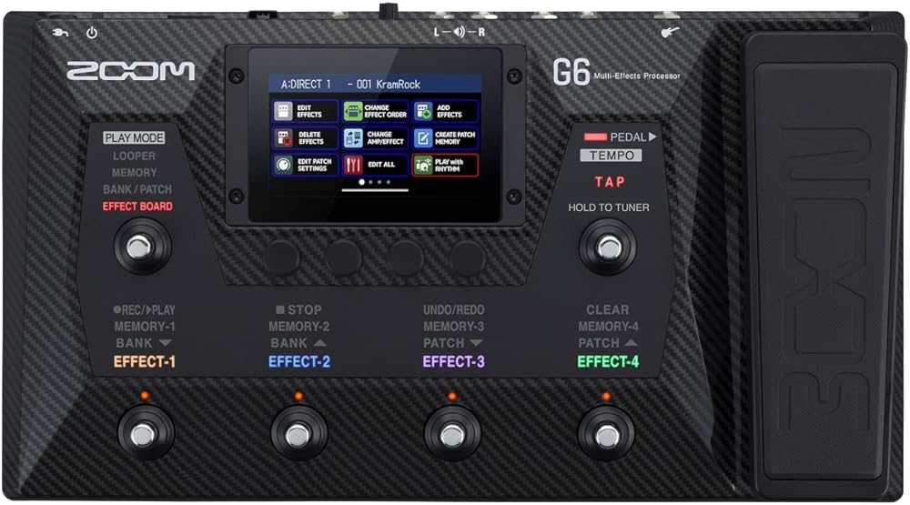 ZOOM G6 - 実用性の高いサウンドとスマホ感覚の操作性を備えたマルチ