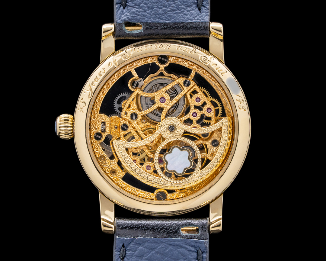 56759) Montblanc Meisterstuck 75th Anniversary Engraved Skeleton