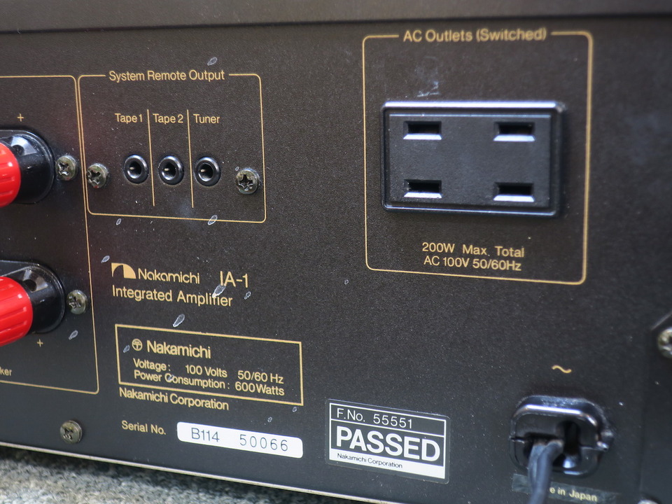希少】 Nakamichi IA-1 インテグレーテッド アンプ 動作品 希少