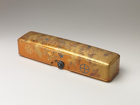 Document Box (Ryōshibako) with Court Carriage and Wild Ginger