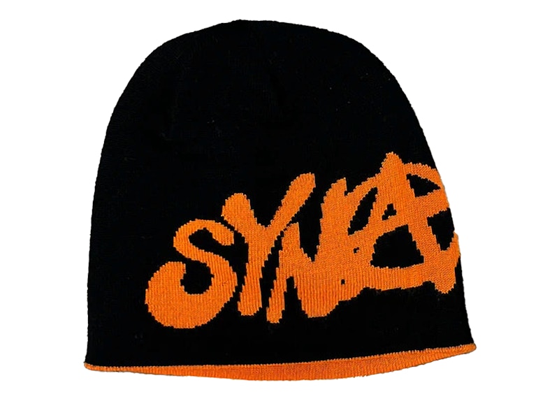 Syna World Reversible Synarchy Beanie Black/Orange Men's - FW24 - US