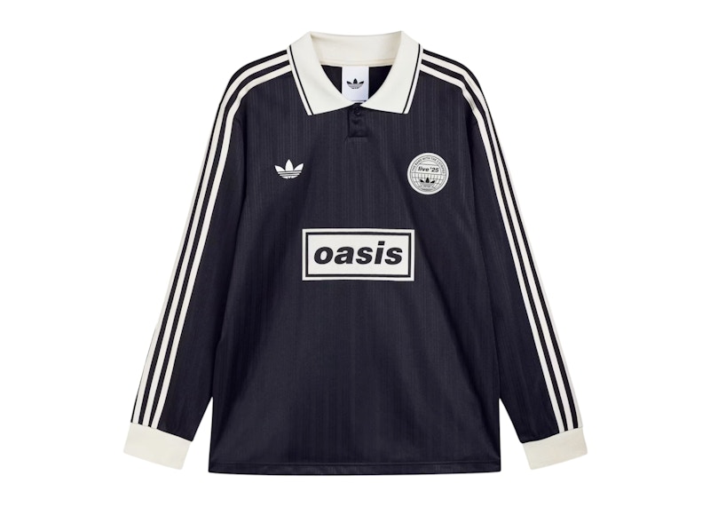 adidas x Oasis Tour Jacquard Stripe L/S Jersey Black/Cream White