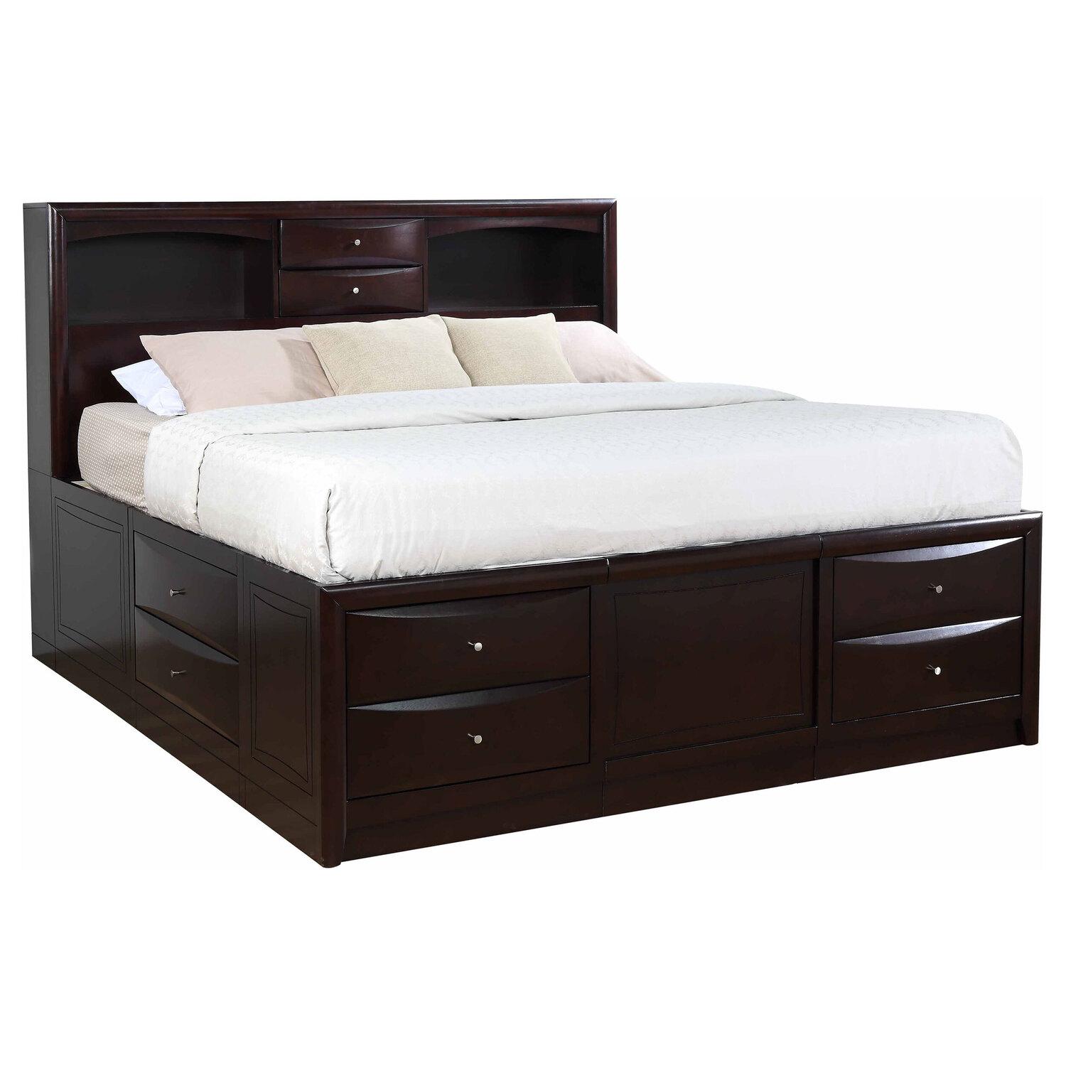 200409Q by Coaster - Phoenix Wood Queen Storage Bookcase Bed
