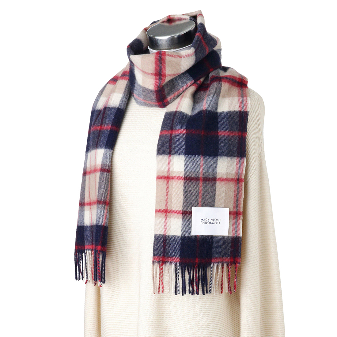 カシミヤチェックマフラー【ブランドBOX入り】 | MACKINTOSH