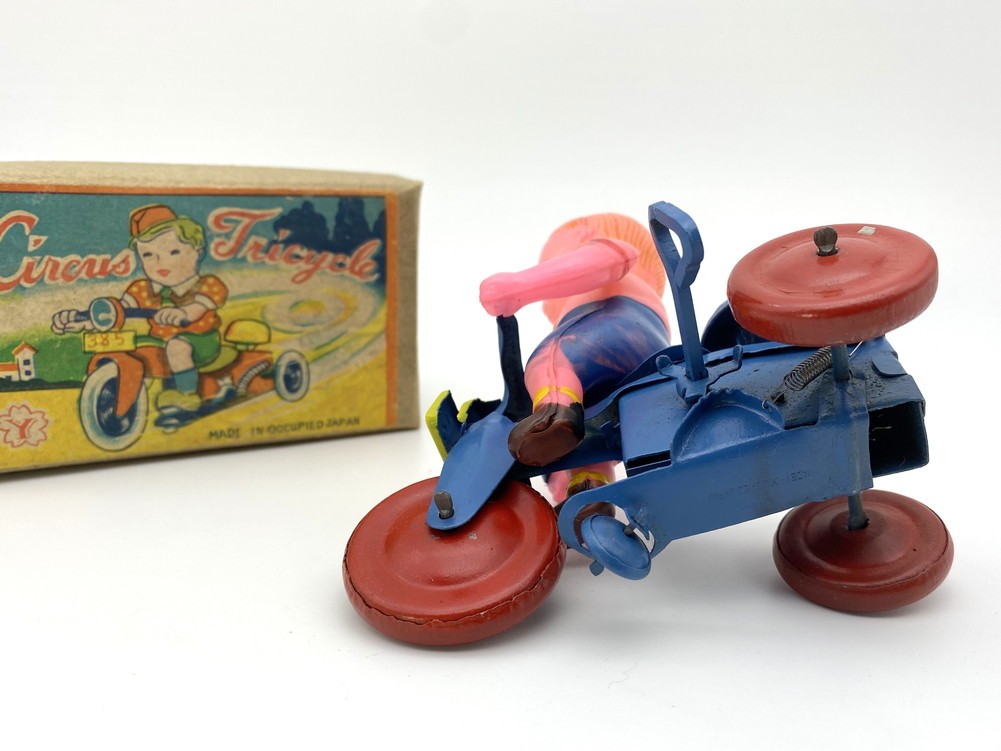 ビンテージ バイク人形 合金バイク ブリキ オキュパイドジャパン系