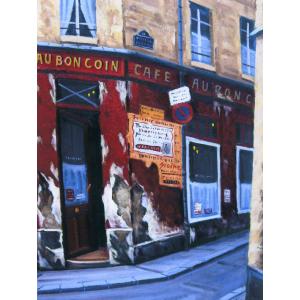 貴重】洋画家 吉岡健二 油絵 パリの風景画