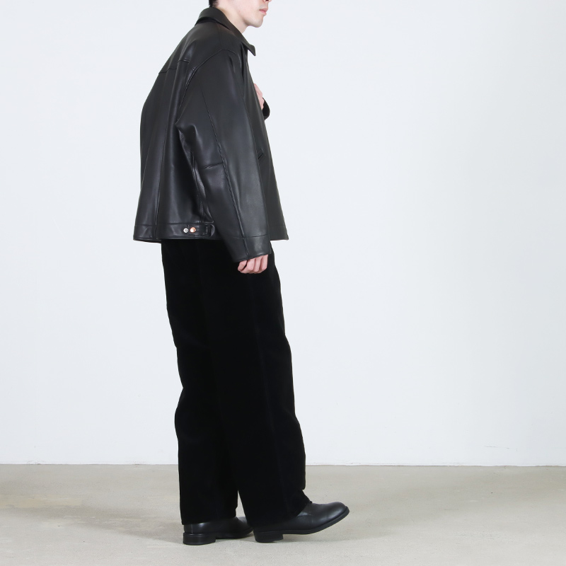 COMOLI (コモリ) カーフスキン ジップショートジャケット