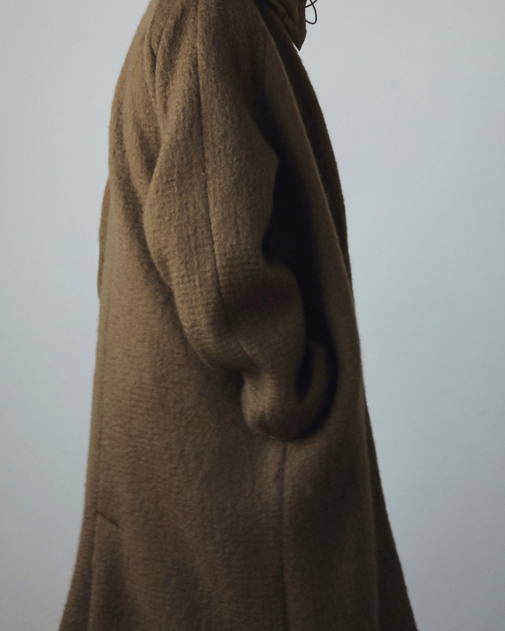 anuke Collarless Shaggy Coat 38