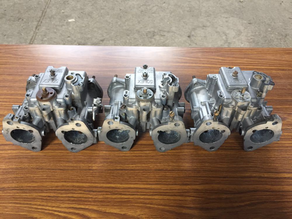 く*む様 SOLEX 40パイ ミクニキャブレター 3型3基 当時物 旧車部 く*む