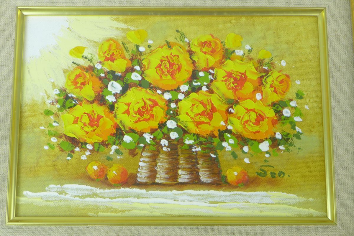 黄色のバラ 油絵 鄭 秀京 Soo a-1811.jpg