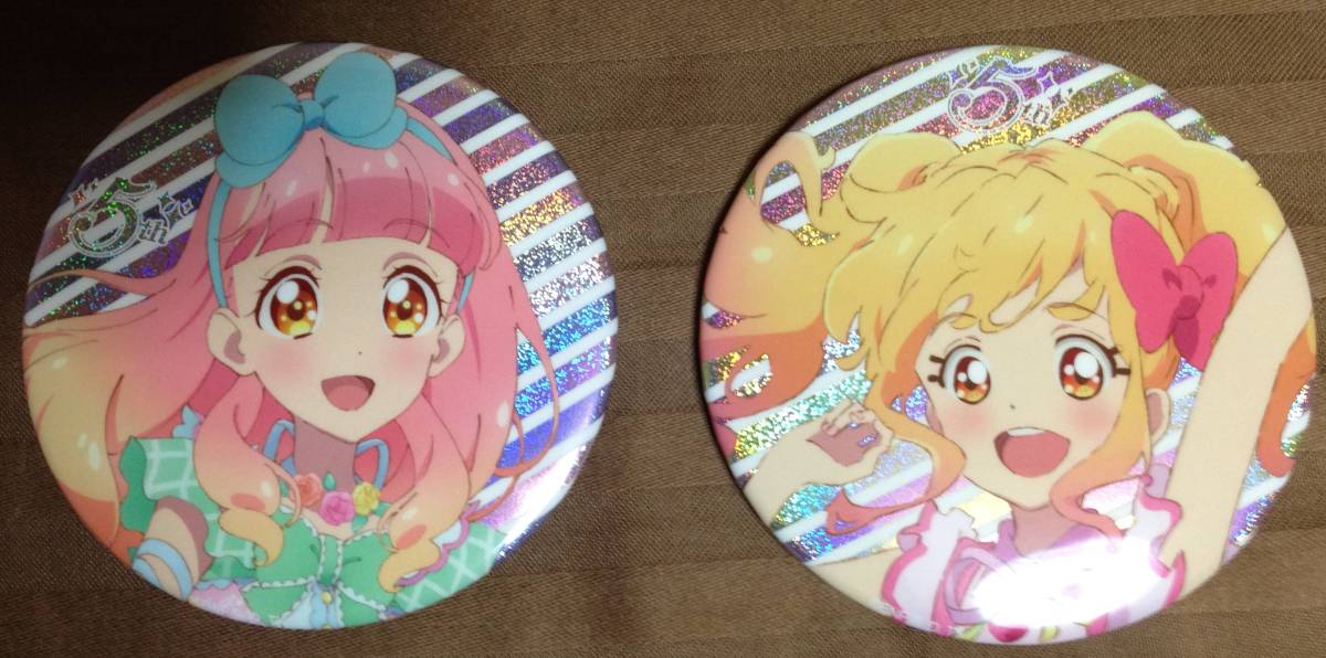 アイカツ 5周年フェス グリッター 缶バッジ 虹野ゆめ 5th 【公式通販】