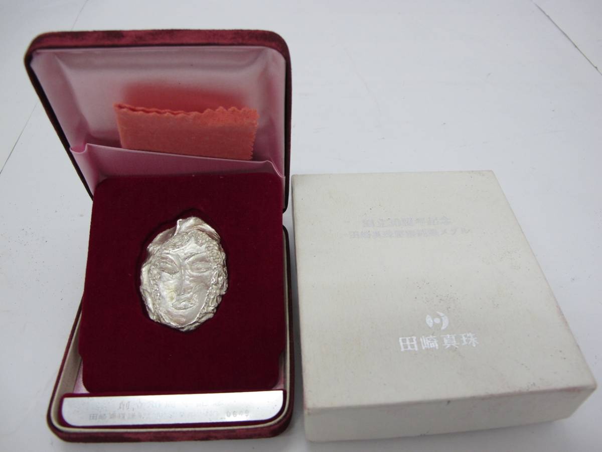 田崎真珠 創立30周年記念製純銀メダル 帽子の女 池田満寿夫 シルバー1000