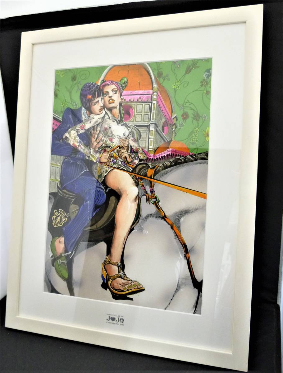 ジョジョの奇妙な冒険 徐倫＆ブチャラティ 複製原画 荒木飛呂彦 荒木