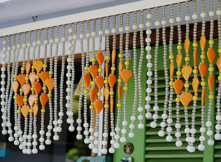 ヴィンテージ 木製ビーズ のれん レトロ 昭和レトロ 珠のれん ウッド