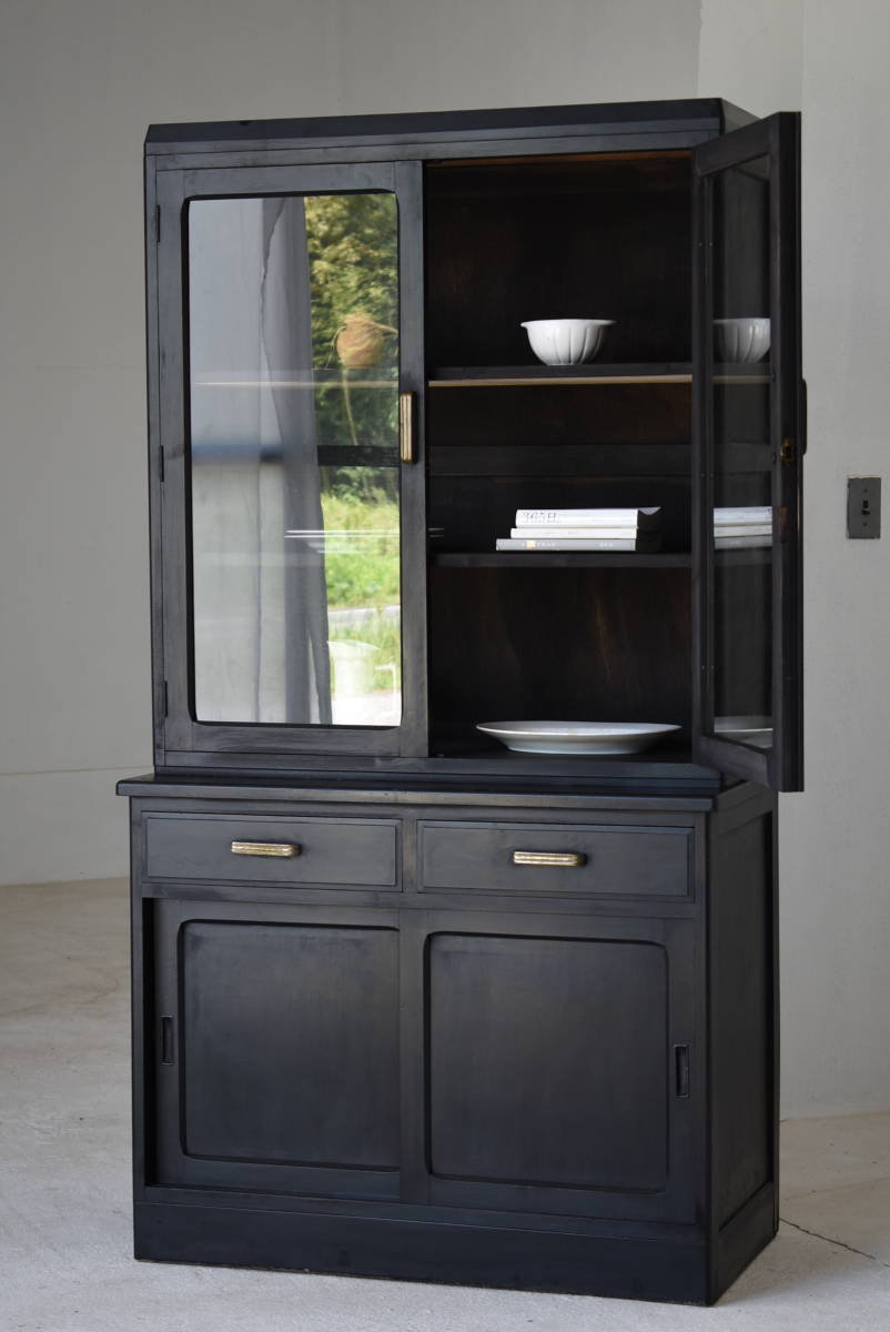 49 水屋箪笥 食器棚 ショーケース什器昭和レトロ飾り棚一点もの