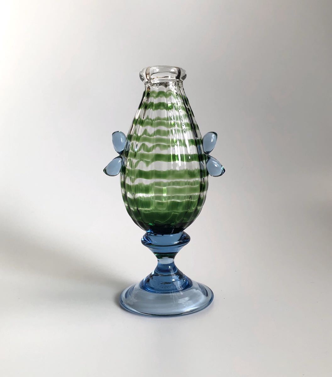 船木倭帆さん 花瓶 舩木倭帆 作 一輪挿し 舩木倭帆 吹きガラス 作品