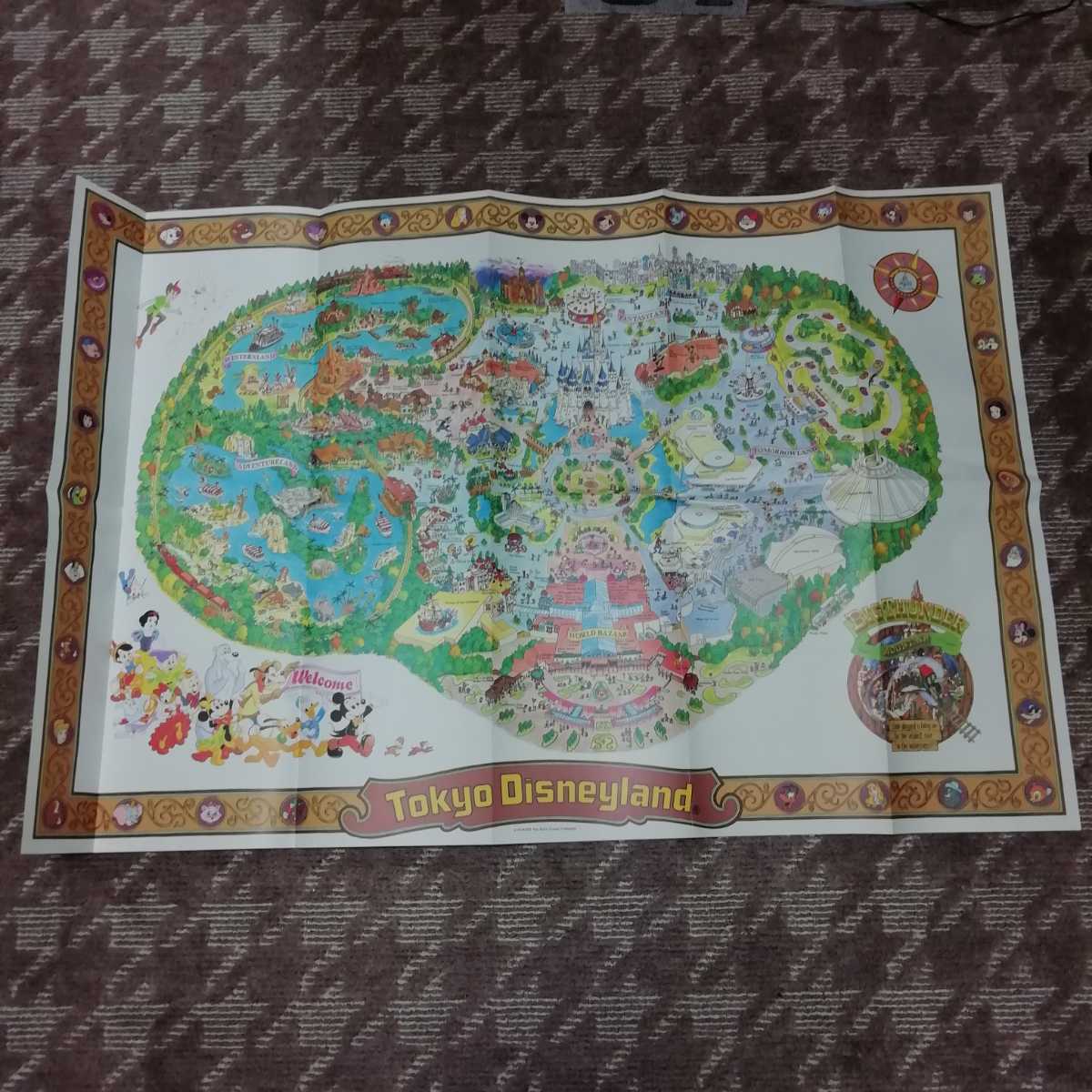 希少〉東京ディズニーランド マップ ポスター 1985年Productions 希少