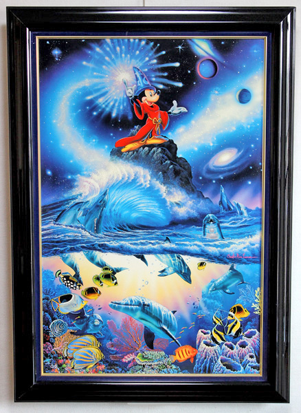 亜*ん様 ラッセン ディズニー コラボ 魔法使いの弟子 ミッキー 額入り