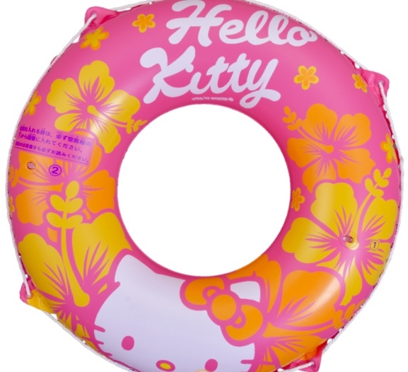 3348ハローキティハワイハイビスカスキティ 浮き輪マスコット 3348