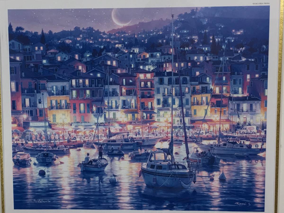 光の情景画家笹倉鉄平ポスター ヴィル・フランシュ バスルーム ベッド