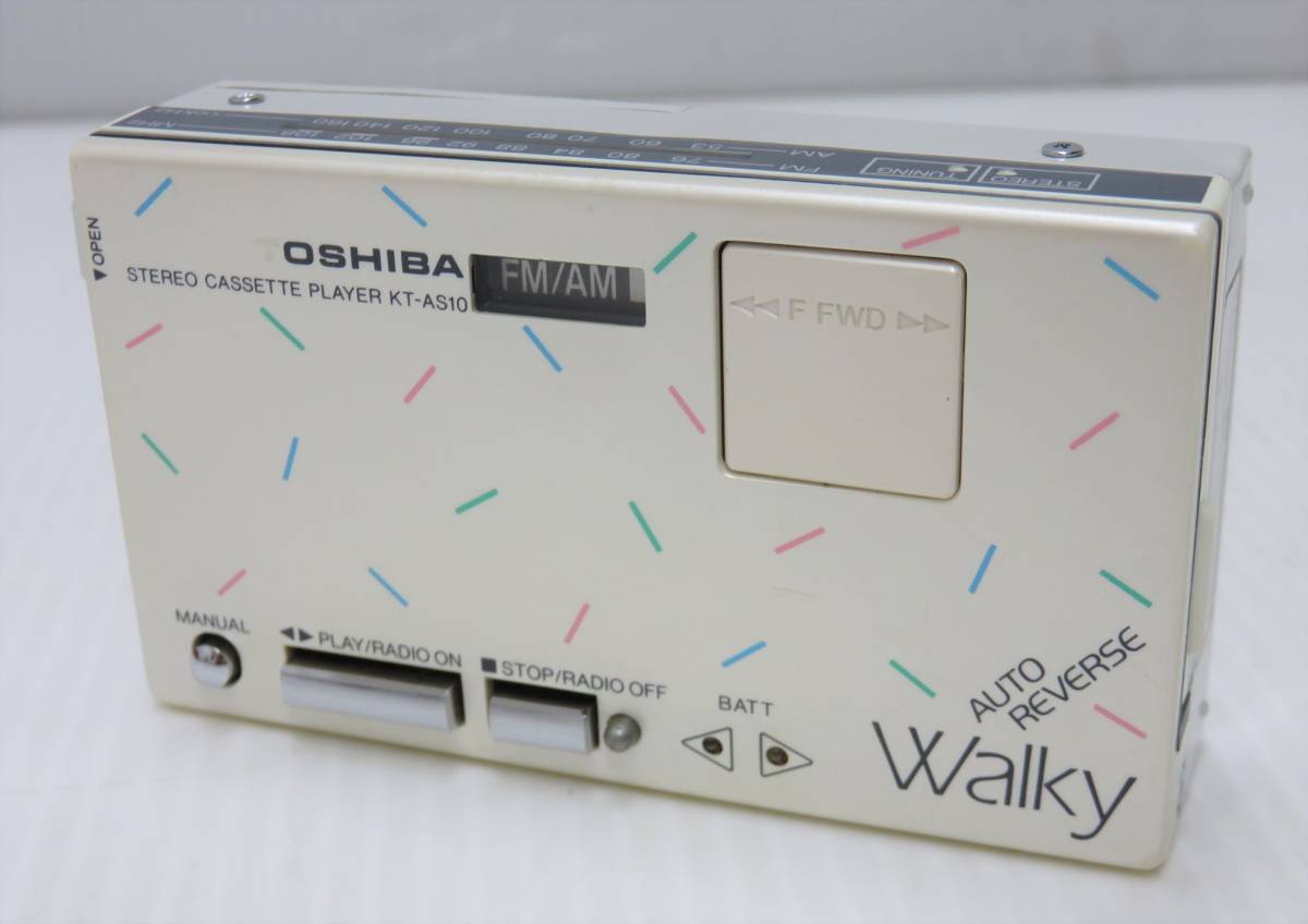 ジャンク品＊東芝 Walkyウォーキー カセットプレーヤー KT-AS10 【公式