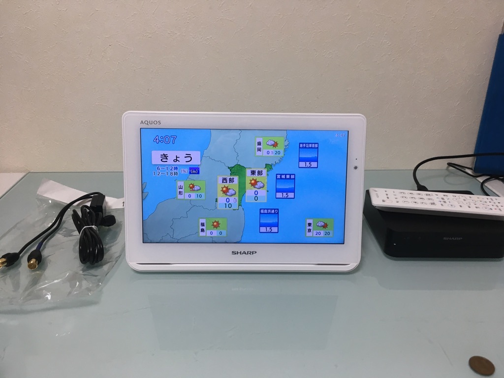 AQUOSポータブル液晶テレビ 2T-C12AF ブラック 2018年製 ◎SHARP