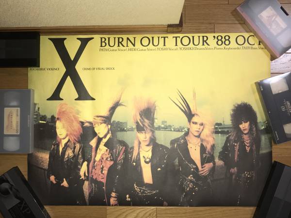 X/X JAPAN 88年BURN OUT TOUR ポスター