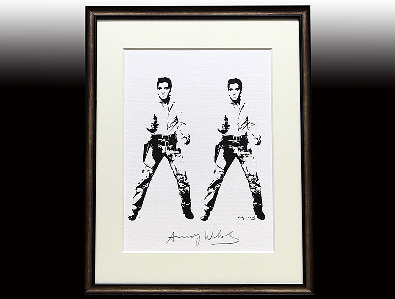 アンディ・ウォーホル 直筆サイン シルク 証明書「Double Mickey Mouse