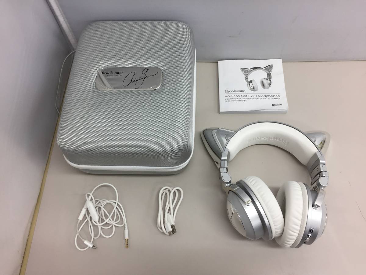 Brookstone アリアナグランデ ワイヤレス 猫耳ヘッドホン 【公式通販】