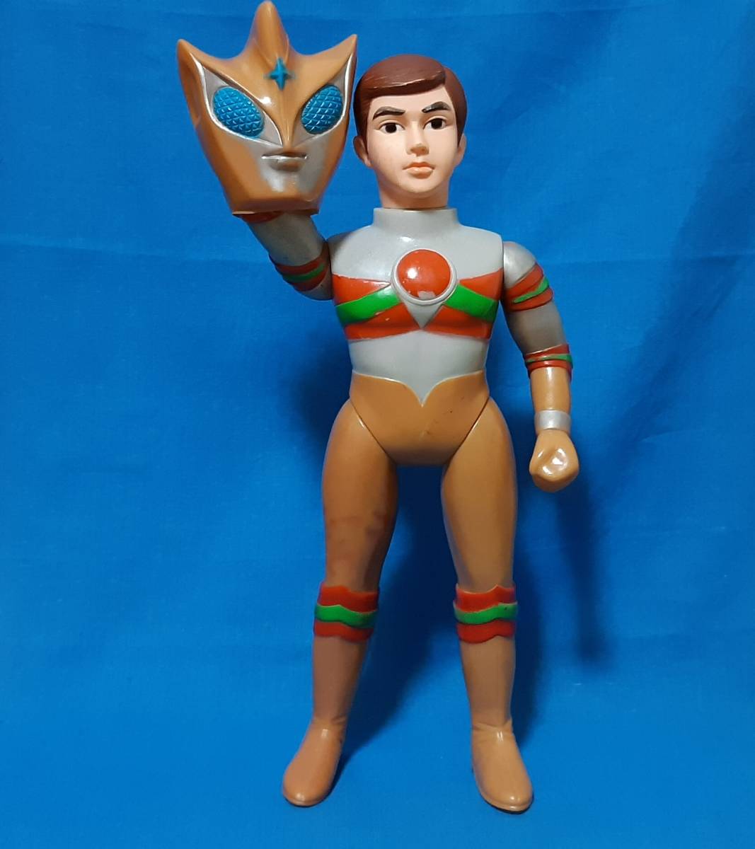 当時物！トリプルファイター オレンジ 面取りソフビ 当時物！トリプル