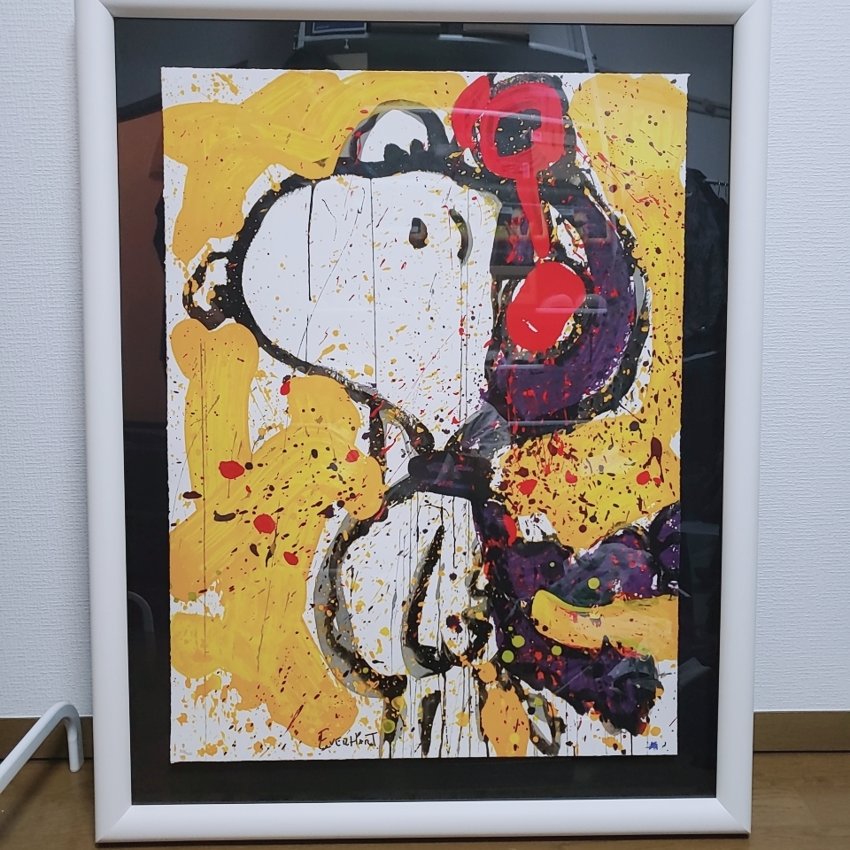 希少！大型絵画PEANUTSトムエバーハート25年以上前の作品 スヌーピー