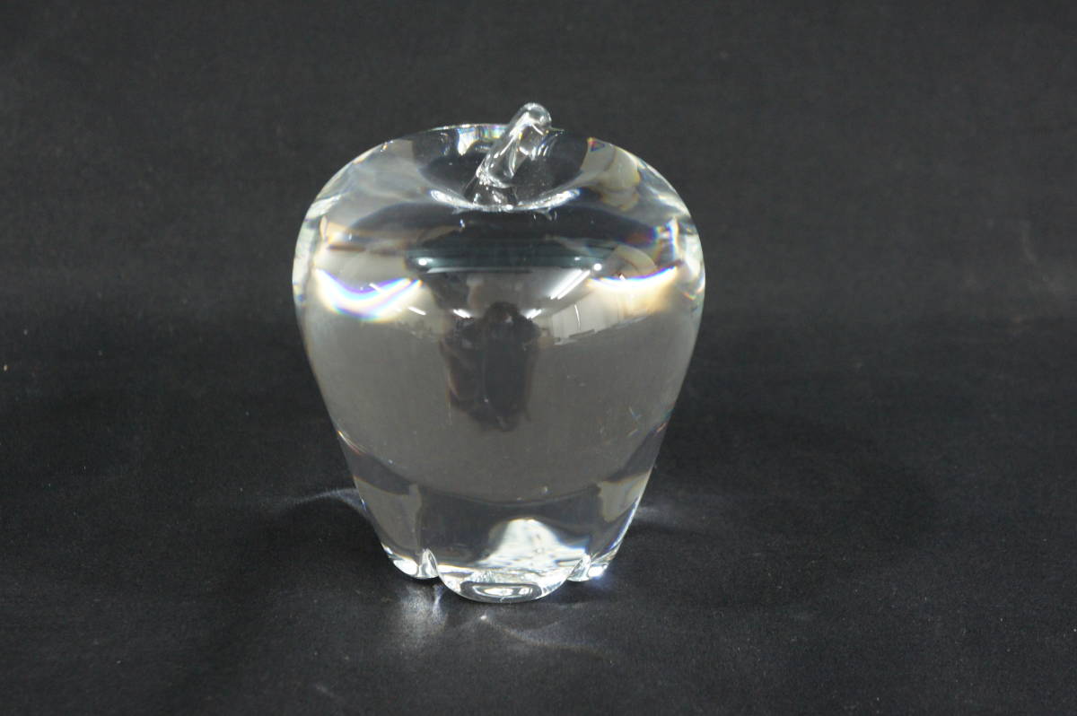 美品】スチューベンリンゴガラスオブジェキムタククリスタル