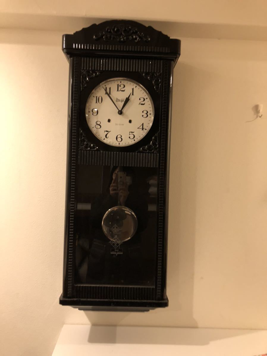 レトロ MEIJI CLOCK 八角時計 柱時計 ボンボン時計 明治時計 レトロ