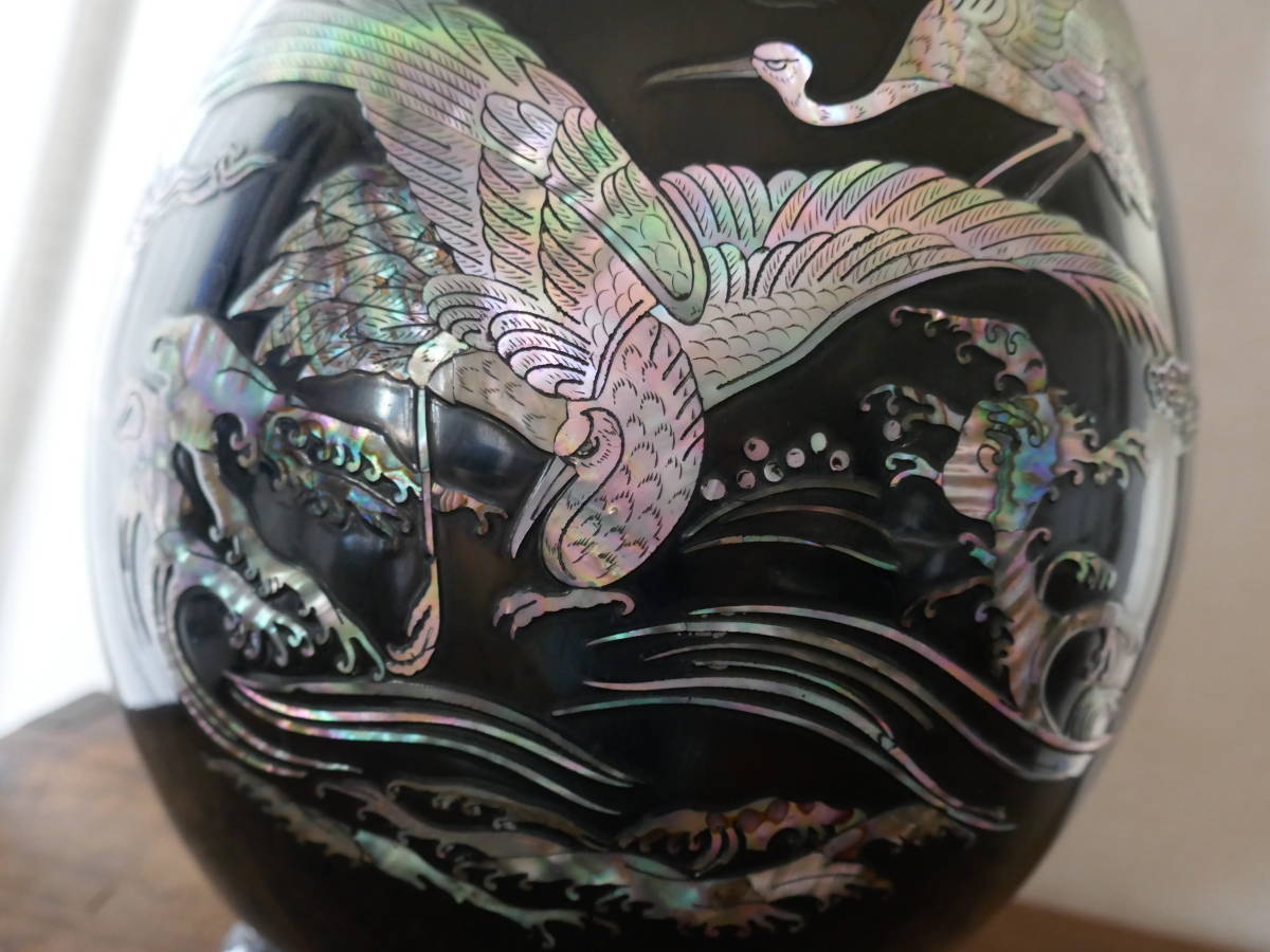 螺鈿細工 朝鮮 壺 花瓶 工芸品 アンティーク 【公式通販】