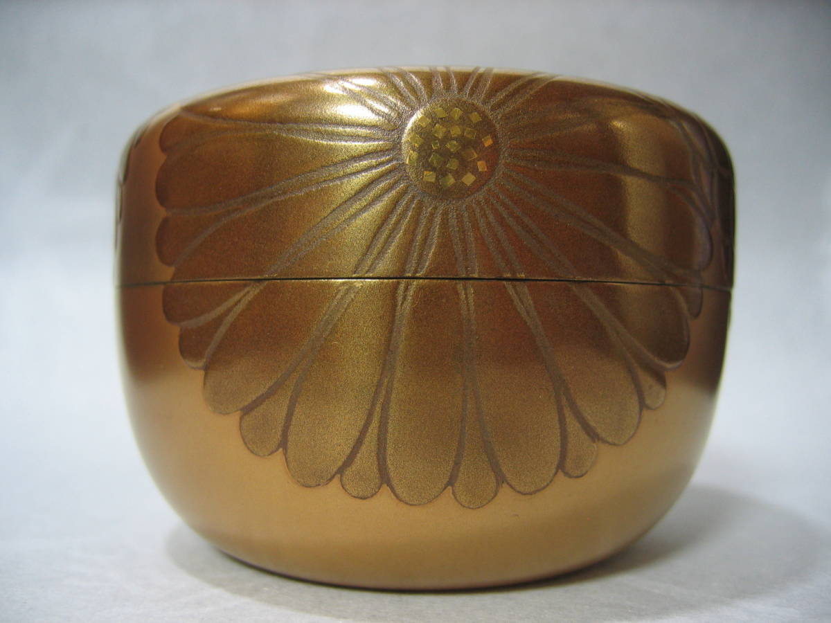 茶道具平棗玉鳳作金蒔絵