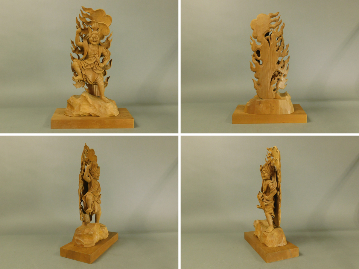 最新作 井波彫刻 総檜材 仏教工芸品 木彫仏像 仏師手仕上げ品 井波彫刻