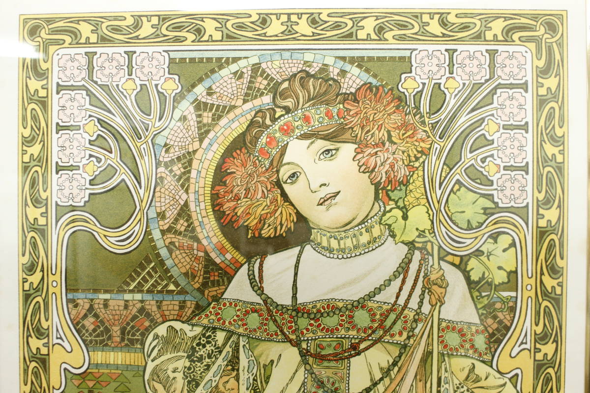 Alphonse Mucha 四季 -春-lithograph アルフォンス・ミュシャ Alphonse