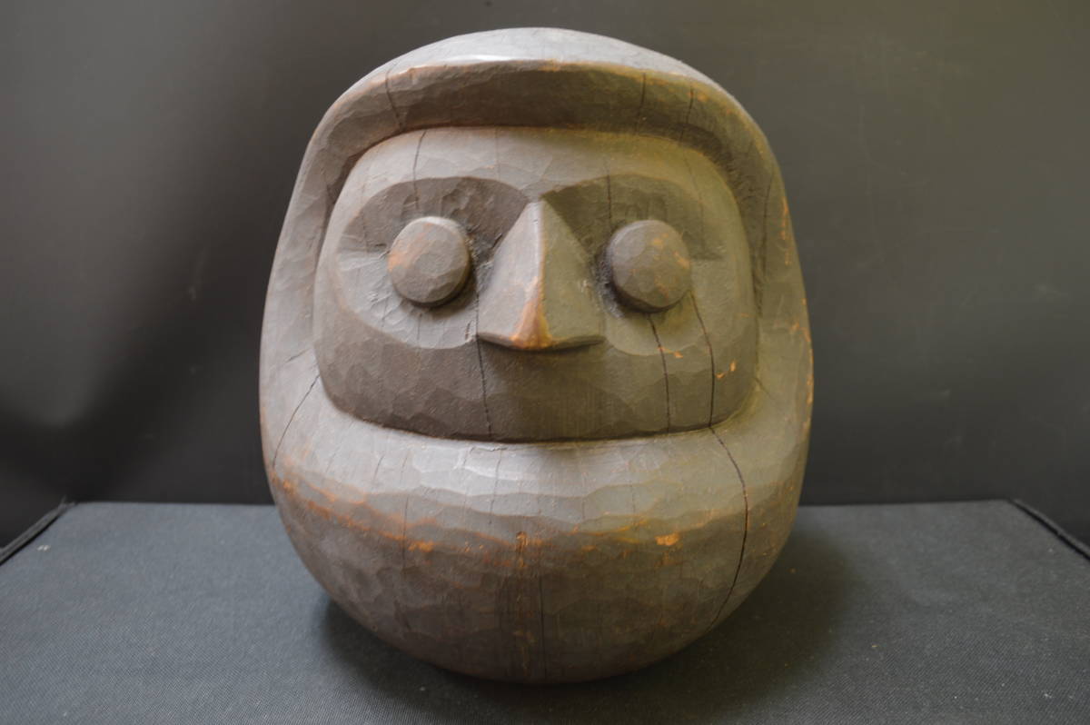 極希少 大正時代(1920年頃)◇相州だるま(達磨/ダルマ) 張り子型 木製木