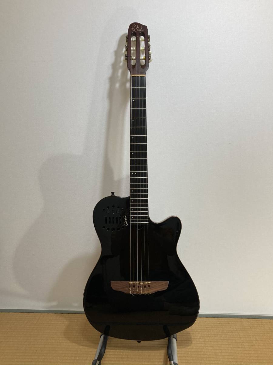 レア美品】ゴダン Godin ACS Slim SA ナイロンギター 黒 Godin ACS