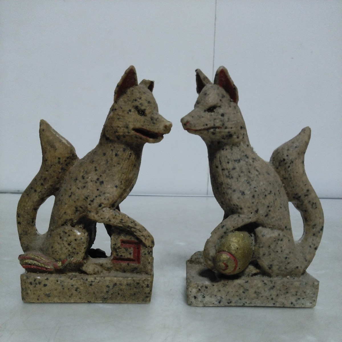 陶器 お稲荷様の彫刻 約15cm 【公式通販】