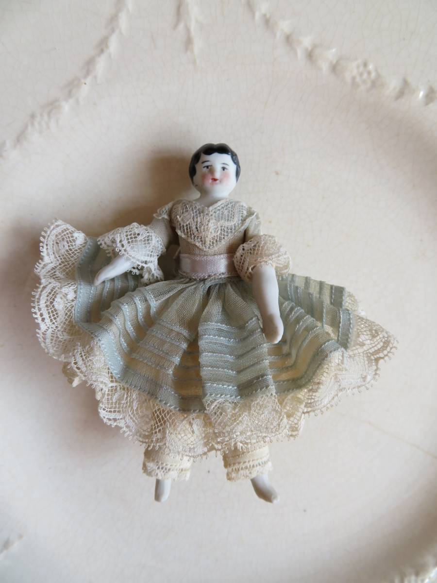 可愛いドイツアンティークチャイナヘッドドール小さなヘッドビスク