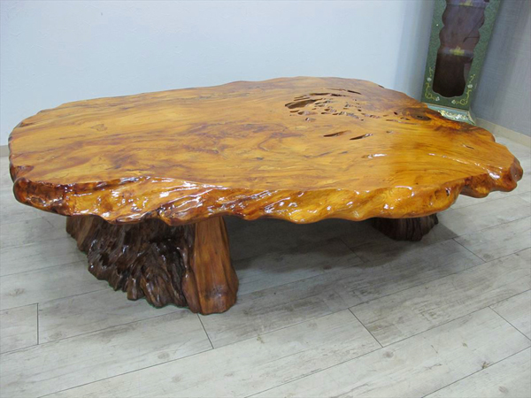 希少‼️屋久杉 一枚板テーブル 座卓 希少】高級天然木一枚板 座卓