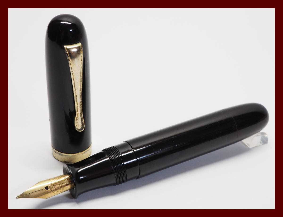 稀少・貴重戦前 漆塗 蒔絵万年筆 14K インク止め 大正 昭和初期